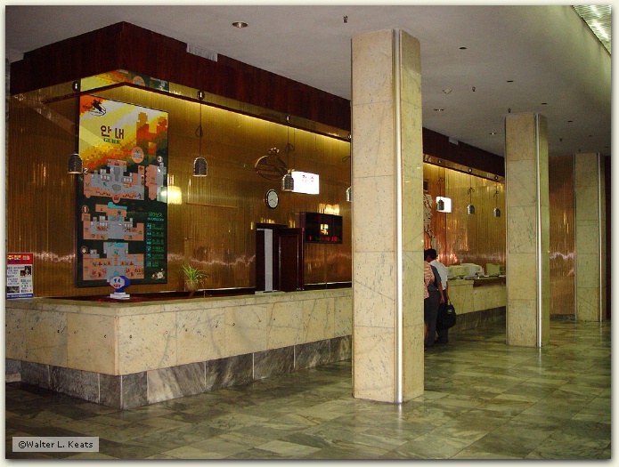 Reception Desk, Pyongyang Koryo Hotel, Pyongyang, DPRK